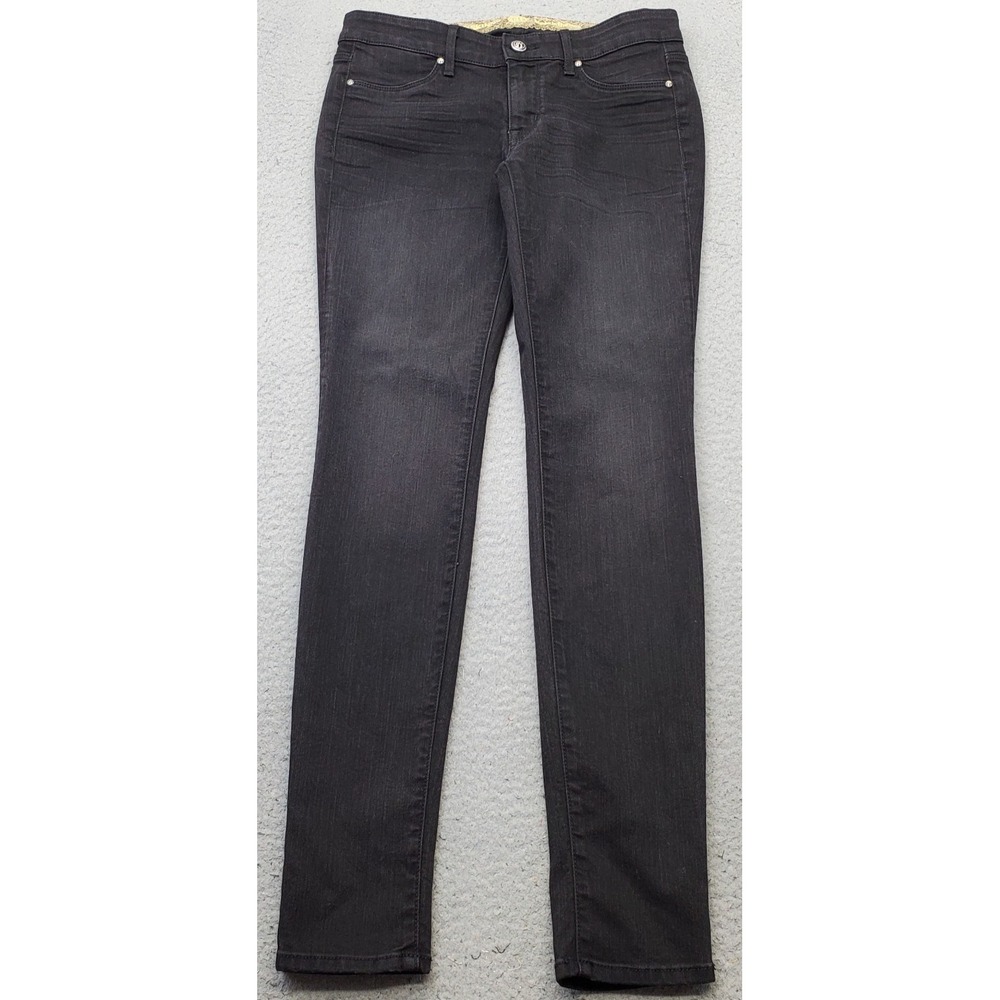 Rich & Skinny Jeans Womens 27 Black Denim Dark Wash Stretch Low Rise Streetwear